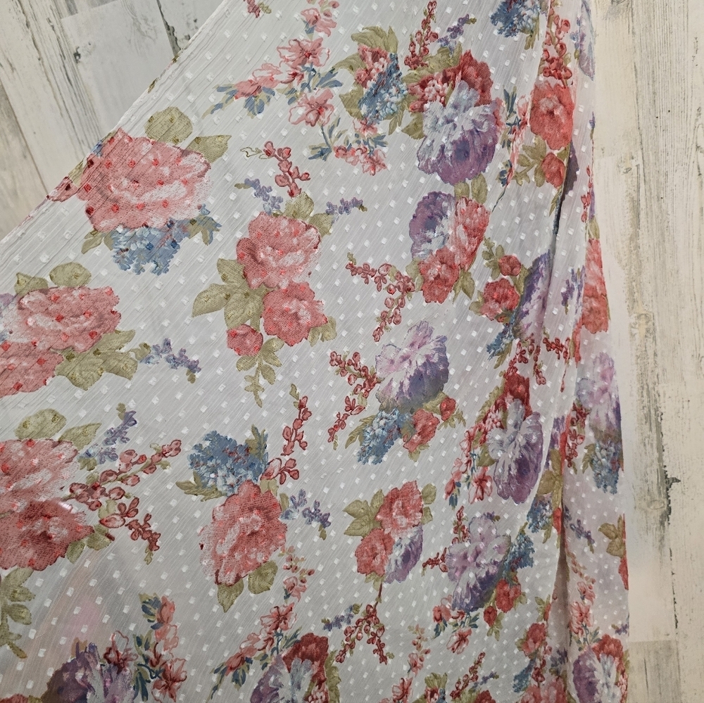 Betsey Johnson Long Floral Multicolor Scarf
